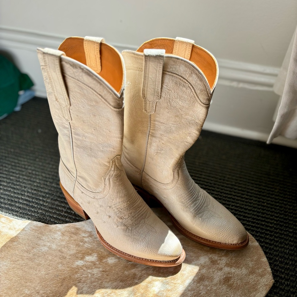 COPY - BRAND NEW OSTRICH TECOVAS BOOTS
